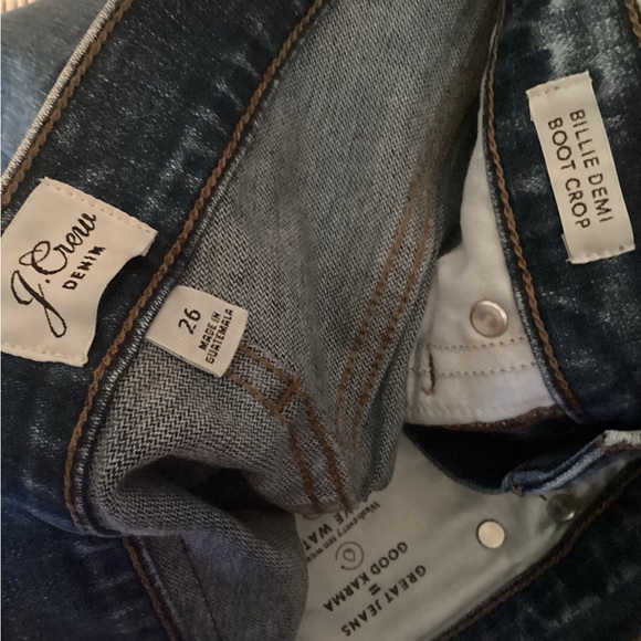 J. Crew Billie Demi Boot Crop Jeans  Sz 26 - Picture 2 of 4